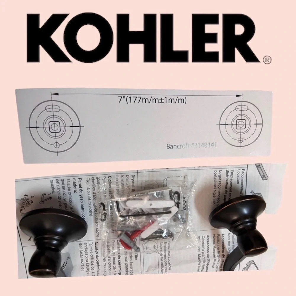 KOHLER Bancroft Bronze Hand Towel Holder Hanger (1 Hanger)